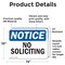 Signmission No Soliciting OSHA Notice Sign, Vinyl Decal, 14in W x 10in L, 2PK OS-2PACK-NS-D-1014-L-14838 - alternate 3